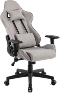 Premium Grey Fabric Ergonomic Folding <strong>Gaming</strong> <strong>Chair</strong> for <strong>Adults</strong> Thickened Seat 2D High Backrest Modern Design for 3D Video Games - Product Image 2