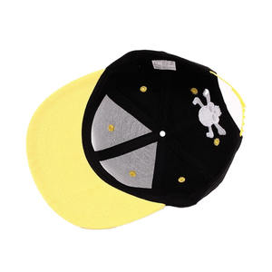 Gorras Snapback Personalizadas con Bordado 3D de Alta Calidad, <span class=keywords><strong>Gorra</strong></span> de Béisbol de 6 Paneles con Letras Amarillas y Visera Plana, Estilo Hip-hop - Product Image 5