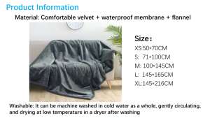 ผ้าสักหลาดขนแกะหนาสำหรับสัตว์เลี้ยงสีดำหรูหราผ้าสักหลาดขนแกะอบอุ่นกันน้ำ - Product Image 2