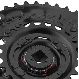 Manivelle de bicyclette en alliage d'aluminium Grand trou carré <span class=keywords><strong>Plateau</strong></span> Accessoires de changement de vitesse pour vélo de montagne Pignon de vélo Pédalier - Product Image 5