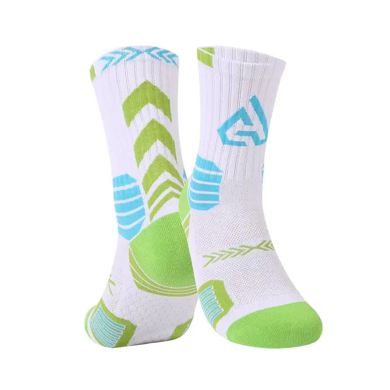 Men's marathon socks fitness towel basketball socks wholesale professional custom running bottom low waist socks net knitting