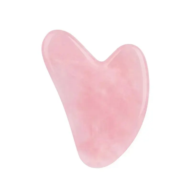Nova Alta Qualidade Côncavo Em Forma de Coração Placa Rosa Quartzo Rosa Pedra Jade Raspagem Gua Sha Guasha Ferramenta Massagem Forma Differetn