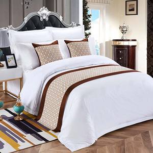 प्रतिस्पर्धी मूल्य रानी बिस्तर शीट सेट होटल लिनन लक्जरी राजा आकार सफेद बिस्तर सेट - Product Image 2