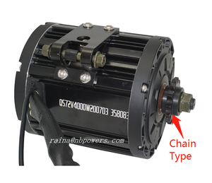 QS 138 90H Mid Drive 72V 4000w 428 T Gear Chain Motor Bike Cycle Fardriver ND72530 ND72680 for Ebike Motor Ebike Cycle Motor <strong>Kit</strong> - Product Image 4