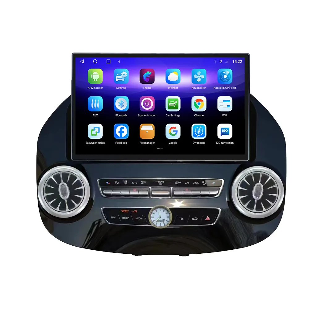 Pemutar DVD Stereo Video mobil layar sentuh Android 13.3 inci sistem Multimedia radio Carplay untuk Mercedes Benz Vito W447 2016-2020