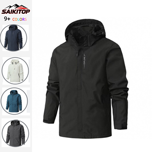 Chaqueta Softshell para Hombre, Forrada de Polar, Cortavientos, Ligera, Impermeable, con Capucha, para Senderismo - Product Image 1