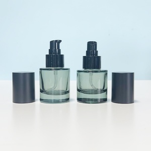 Tarro de Crema, Tónico, Loción, Esencia, Botella de Vidrio con Tapa, Tarro Cosmético Cilíndrico de Vidrio Grueso, Envase de Lujo Negro Mate para Cuidado de la Piel, 30g 50g - Product Image 4