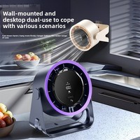 Ventilateur de table compact mural F5, silencieux, rechargeable, ultra-longue durée de vie de la batterie, en plastique ABS, pour cuisines, toilettes, salles de bain