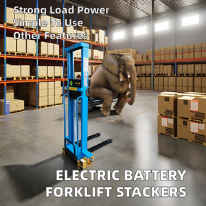 Fabrika fiyat 1T elektrikli taşınabilir merdiven kamyon monte Forklift kendinden yükleme palet istifleyici - Product Image 3