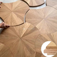 Parquet en bois massif à motifs de feuilles, conçu aux États-Unis, planches de sol en bois flottant