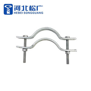 Klem dudukan pita tiang baja galvanis penjepit tiang Hoop untuk perangkat keras jalur tiang - Product Image 5