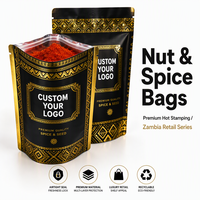 Sachet de Luxe Doré à Chaud pour Épices, Pochette Mylar Premium pour Assaisonnements et Graines, Emballage de Qualité Export pour les Émirats Arabes Unis et la Zambie