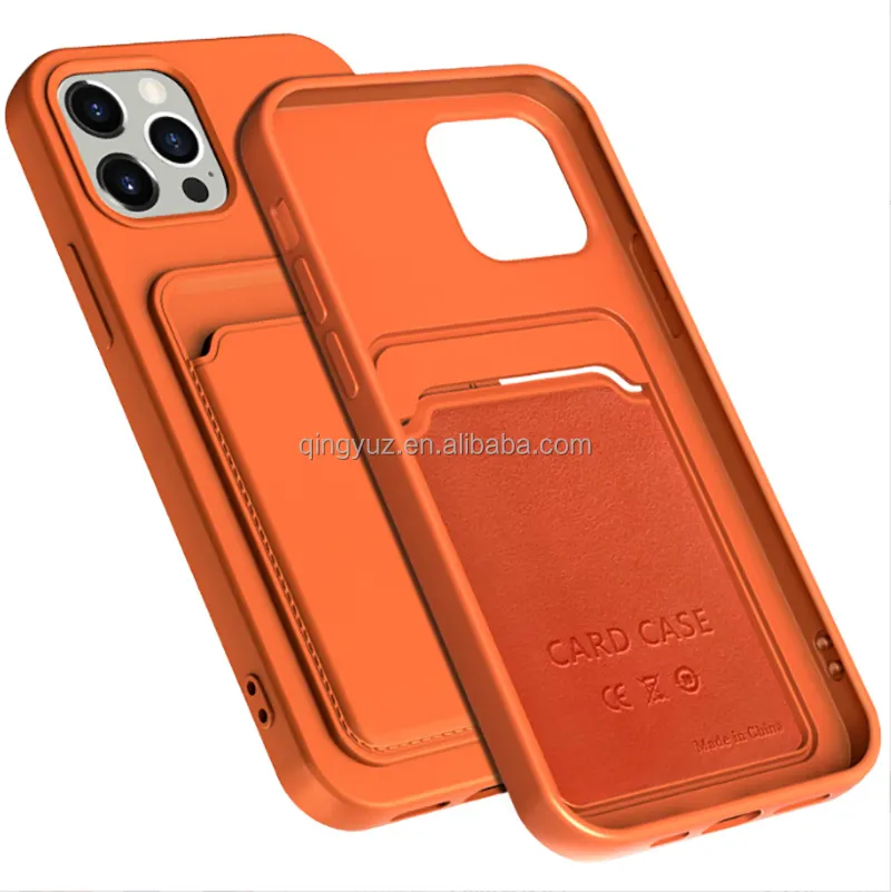 Card Holder Phone Case for iPhone 14 13 Pro Max 7 8 Plus TPU Wallet Soft Back Cover Shockproof Coque