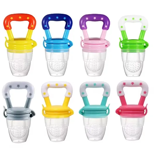 Tùy chỉnh đầy màu sắc BPA FREE bé Silicone ăn trái cây núm vú sinh thái thân thiện silicon trái cây núm vú cho bé ăn sản phẩm