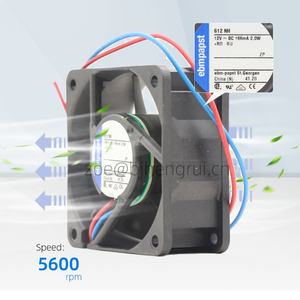 Ventilador axial de refrigeración para gabinete/chasis ebmpapst 612NH de 6 cm, 12 V CC, 1.8 W, 43 m³/h, 5600 rpm, 60x60x25 mm, 6025 con rodamiento de bolas. - Product Image 3