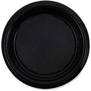 Assiette jetable en plastique noir haute résistance Boardwalk de 6 pouces, 1000 pièces/carton - Product Image 5