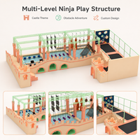 Structure en acier pour parcours d'obstacles Ninja, équipement de terrain de jeu intérieur, taille personnalisable, centre de divertissement familial, jeux pour enfants