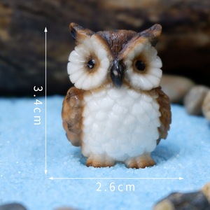 ของตกแต่งสวนเทพนิยาย DIY ขายส่ง รูปปั้นนกฮูกน่ารัก ของตกแต่งสวนจิ๋วสัตว์น้อย ของตกแต่งสวนไม้อวบน้ำ - Product Image 6