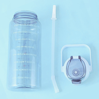 스포츠 체육관 2L 64oz 투명 플라스틱 물병