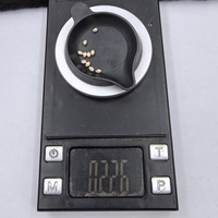 Perles d'espacement mini rugby en or 18 carats Au750, 3x2mm, trou de 0,75mm, perles d'or hypoallergéniques pour la fabrication de bijoux