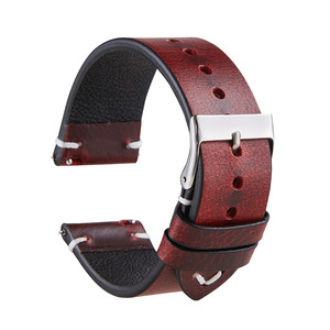 Correa de Reloj de Cuero para <span class=keywords><strong>Hombre</strong></span>, Reloj Inteligente con Monitor de Ritmo Cardíaco, Accesorio de Muñeca Ajustable Vintage, Múltiples Tamaños Opcionales - Product Image 1