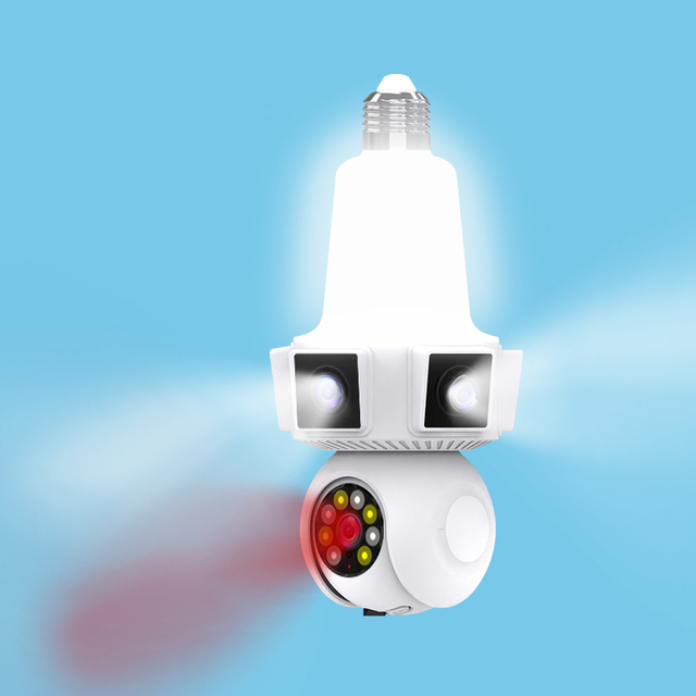 V380 Pro Wireless E27 Socket Bulb Camera CCTV Security Monitoring 1080 HD WiFi Bulb Camera IR Night Vision Network IP Camera