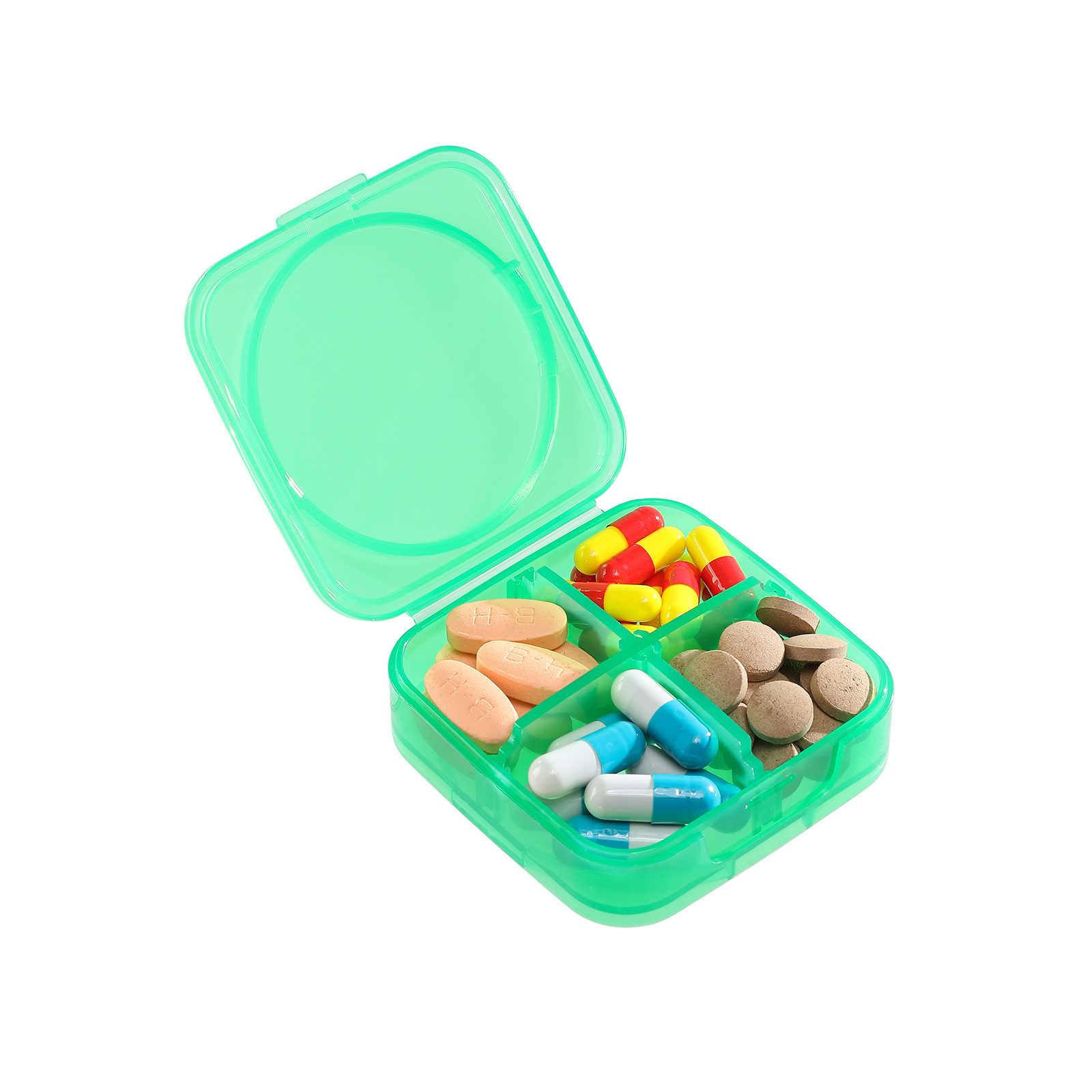 Assembly-style medicine box [Green single compartment]