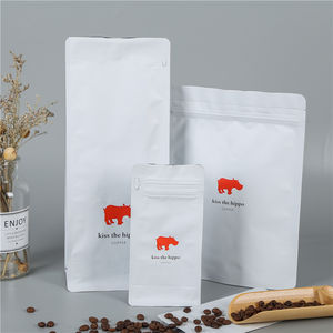 Özelleştirilmiş baskılı kare alt sekiz tarafı mühürlü düz Stand-up Whey <span class=keywords><strong>Protein</strong></span> kahve çanta ambalaj için 250g 500g 1kg Zip vana - Product Image 6