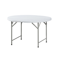 Support d'extérieur rond et pliable, fournitures de fabrication chinoise, table et chaises pliantes, en plastique, pour la maison, les hôtels, 1 pièce