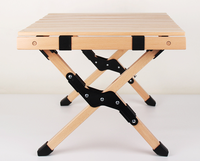 Table de pique-nique en bois de luxe de qualité supérieure pour l'extérieur, pliable et portable, avec sac de rangement