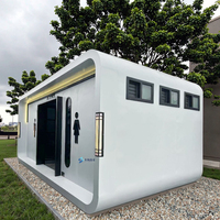 Cabine de toilette préfabriquée moderne intelligente personnalisée en direct d'usine, en acier imperméable, conteneur mobile, internet rouge