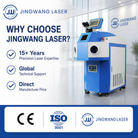 Machine de soudage laser pour bijoux 60W 150W 200W Nd YAG avec refroidissement par eau CCD pour la réparation d'anneaux en or et en argent