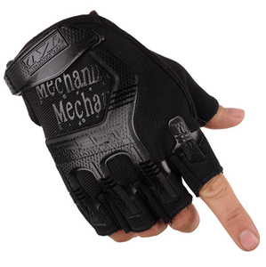 Guantes de Trabajo HBG1001 Color Verde Caqui, Camuflaje, Protección para Mecánicos, Deportes, Ciclismo, Trabajo, Medios Dedos - Product Image 3