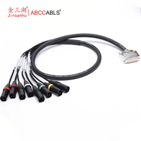 Câble audio équilibré ABCCABLS DB25 vers XLR mâle 8 canaux 3 broches pour enregistrement en studio, console de mixage, microphones (1M)