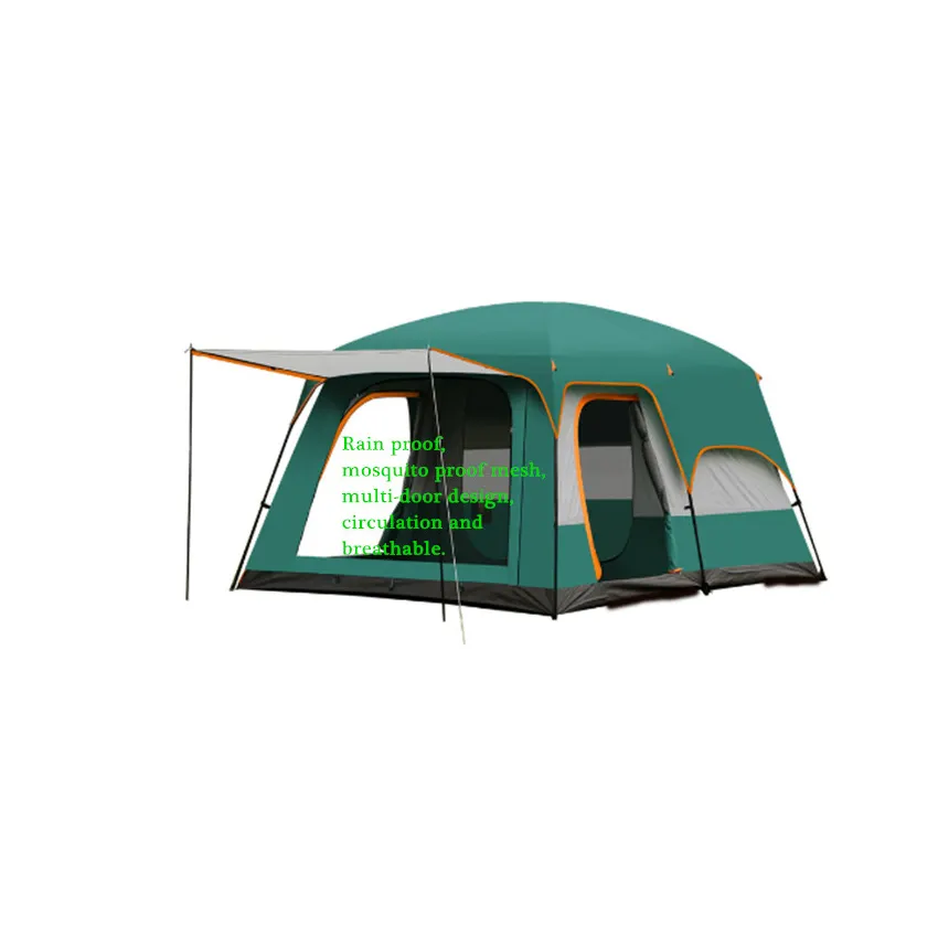 Туристическая двухслойная палатка Bivvy, водонепроницаемый роскошный автоматический тент для пикника, гостиной, 8, 12 человек, 2 комнаты