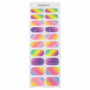 Gel nail wraps semi-cured long lasting fashionable gel nail strips popular in Japan gel nail with the UV light