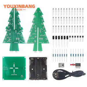 DIY 3D noel ağacı LED flaş kitleri DlY elektronik kiti lehimleme meclisi 3 renk/7 renk elektronik eğlenceli kaynak DC 4.5V-5V - Product Image 1