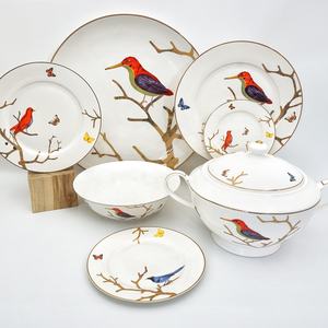 Vajilla <span class=keywords><strong>de</strong></span> porcelana <span class=keywords><strong>española</strong></span> <span class=keywords><strong>de</strong></span> hueso <span class=keywords><strong>de</strong></span> china, conjunto <span class=keywords><strong>de</strong></span> cena <span class=keywords><strong>de</strong></span> aves, platos <span class=keywords><strong>de</strong></span> Marruecos, vintage, 76 Uds. - Product Image 1