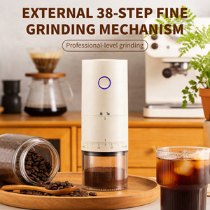 เครื่องบดเมล็ด<span class=keywords><strong>กาแฟ</strong></span>แบบพกพา ชาร์จไฟได้ ผลิตจากพลาสติกและโลหะ ใช้ในบ้านได้ อัตโ<span class=keywords><strong>นม</strong></span>ัติเต็มรูปแบบ ขนาดเล็ก บดละเอียดเป็นผงกาแฟ - Product Image 1