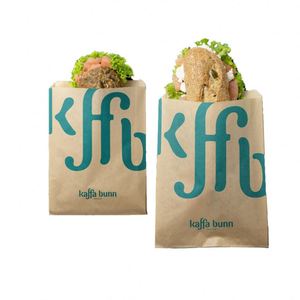 Cheaper Price Recycled Eco-friendly Kraft Paper <b>Bags</b> for Food Takeaway with Twisted Handles Customized Pizza Sushi Packaging OEM - Product Image 2