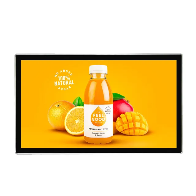 Tablero de menú de señalización digital montado en la pared de 27, 32, 43, 55 pulgadas, pantalla de publicidad LCD, pantalla de pared de video TV