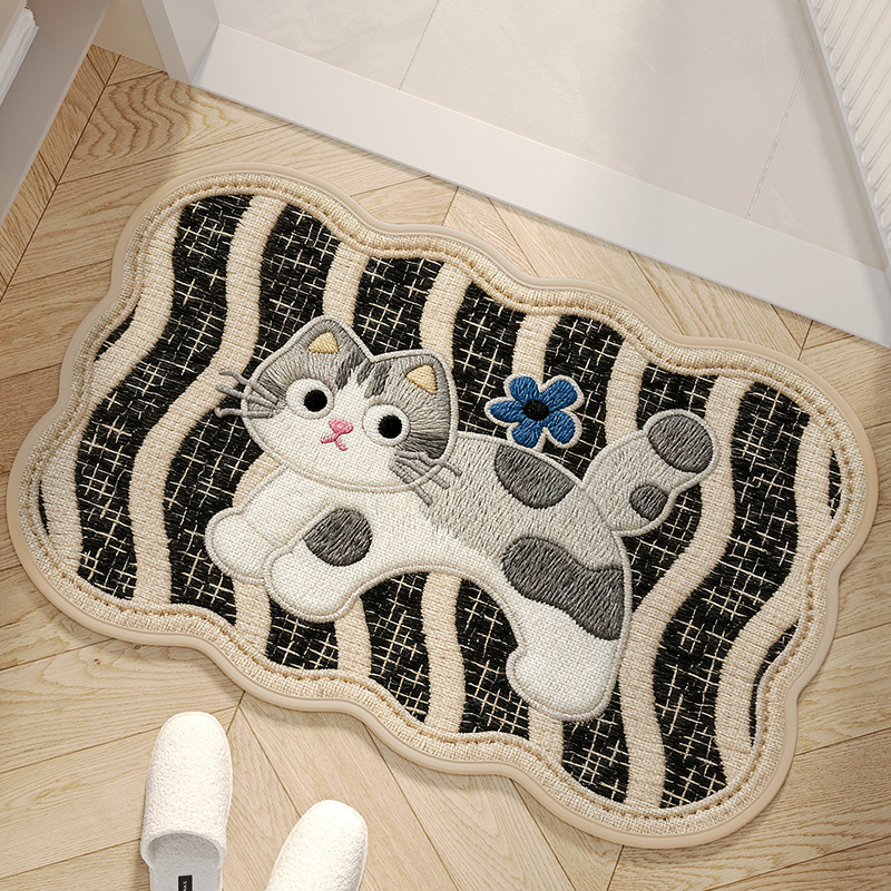 Suela de goma de cáñamo Sally - ondulado irregular gris gato