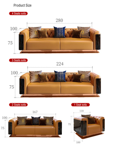 Mantas salone mobili divano di lusso gambe legno <span class=keywords><strong>Turri</strong></span> Beanbag Set divano moderno soggiorno mobili - Product Image 4