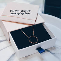 Boîte cadeau d'emballage de bijoux de haute qualité en gros avec affichage transparent