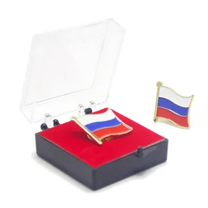 En gros Personnalisé Métal Russie Drapeau Paix Souvenir Cadeaux Russie Russes Broche Cocarde Épinglette Badge Dur Émail Russie Broche