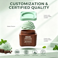 Gelato Menthe Chocolat Nettoyant Visage 2-en-1 Masque Capsules Exfoliantes au Charbon Purifiant les Pores Apaisant Peaux Grasses à Tendance Acnéique OEM/ODM