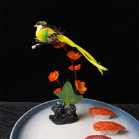 Restoran Jepang piring saji ornamen piring Sushi dekorasi bunga palsu bunga sakura mekar Sashimi piring dekorasi