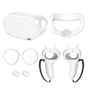 Housse de protection en silicone pour console Meta Oculus <span class=keywords><strong>Quest2</strong></span> VR Accessoires 7 en 1 Headset Head Face Cover - Product Image 2