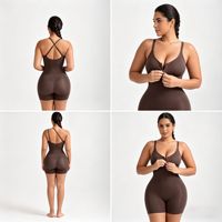 Body sculptant sans couture pour femme, effet ventre plat et rehausseur de fesses, avec fermeture éclair frontale, compression intégrale