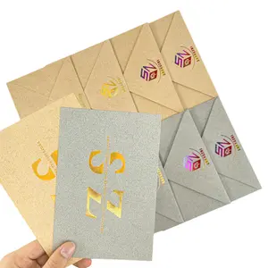 고품질 다채로운 질감 수제 종이 봉투 결혼식 초대장 선물 봉투